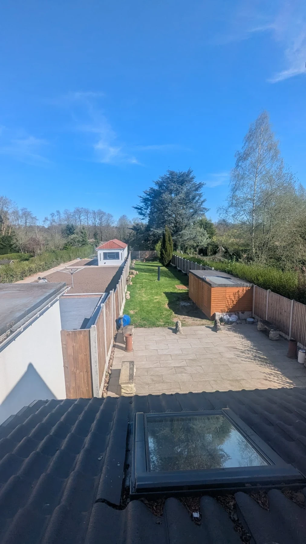 Landscaped garden at the Moseley property